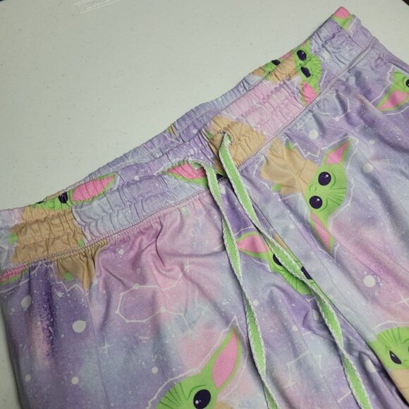 Star Wars Purple Capri Pants Pajama Bottoms Yoda Jedi Grogu Womens XL 16 18‎ - Picture 6 of 7